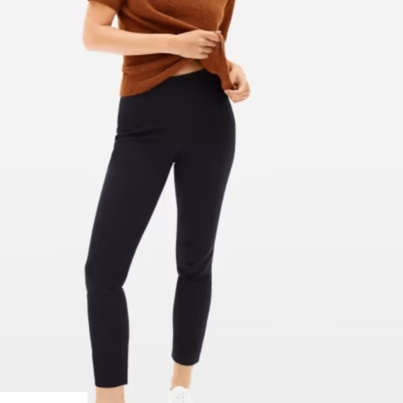 Women’s Everlane The Side-Zip Stretch Cotton Pant Flat Front Ankle Pants Size 4 - Picture 1 of 14